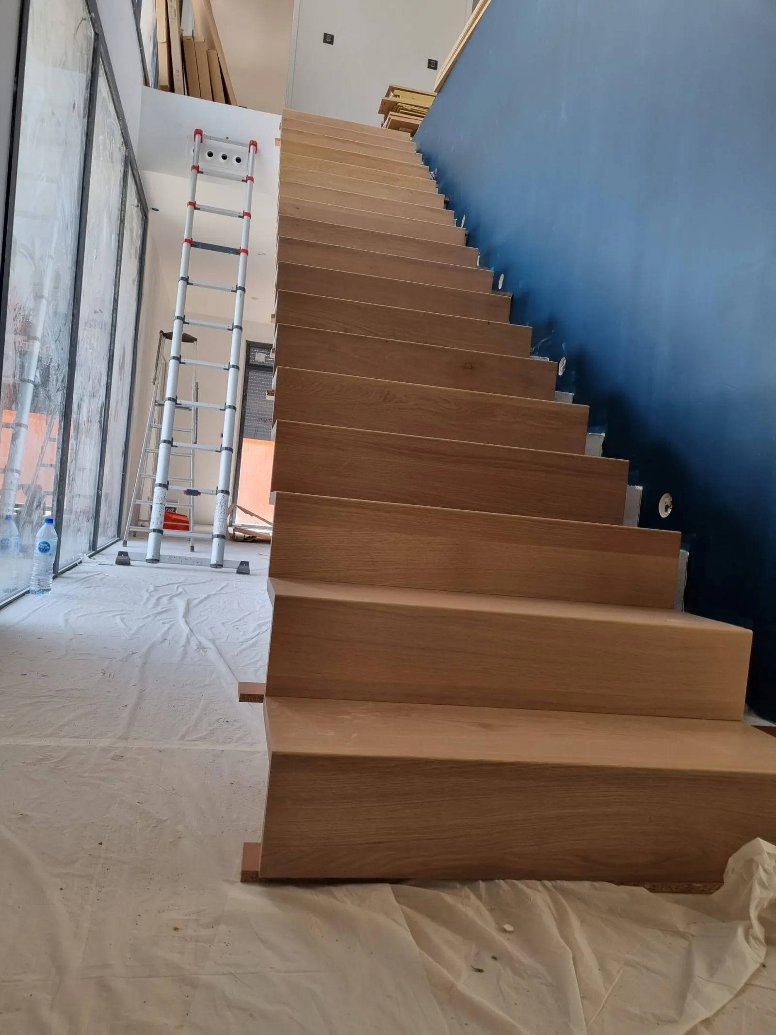 Escalier en bois sur mesure réalisé par TS Menuiserie — escalier n° 17